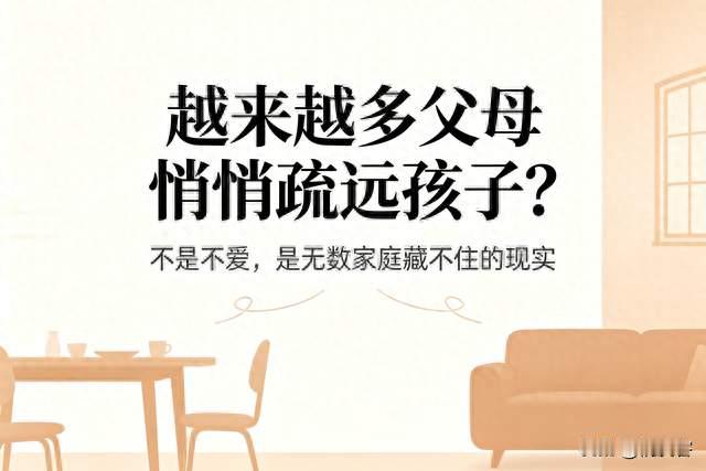 越来越多父母悄悄疏远孩子？不是不爱，是无数家庭藏不住的现实