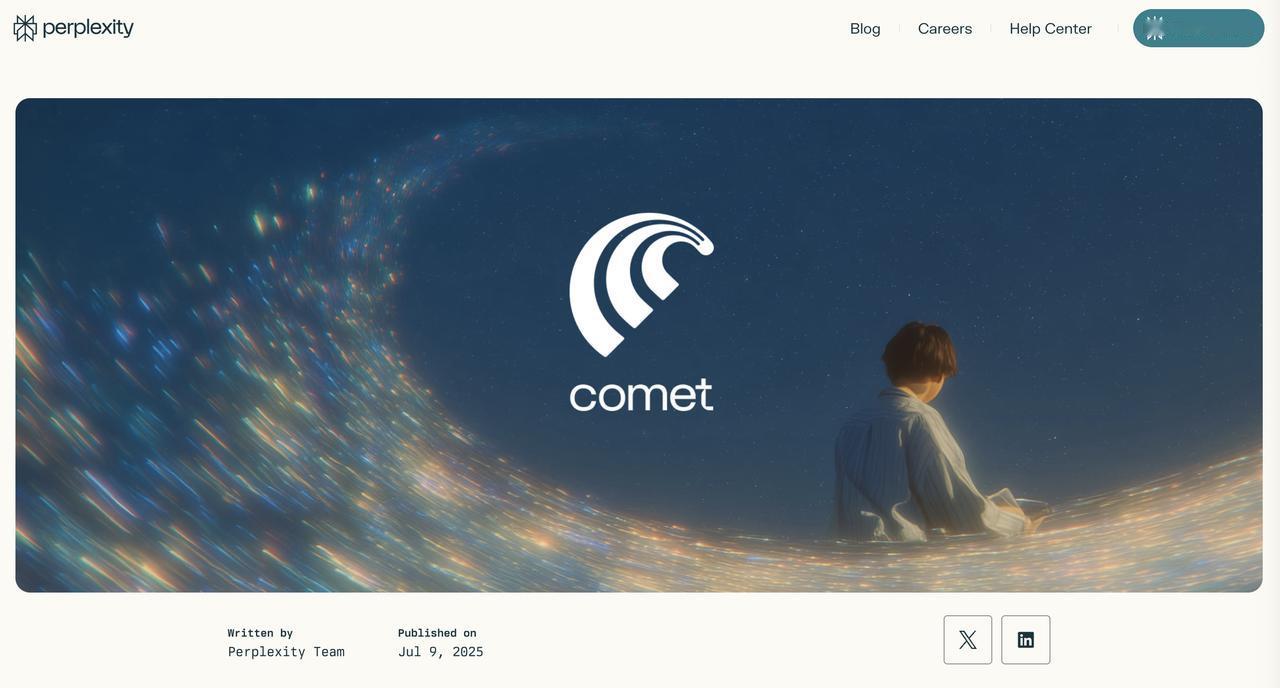 Perplexity 推出全新 AI 浏览器 Comet，力图挑战 Chrome