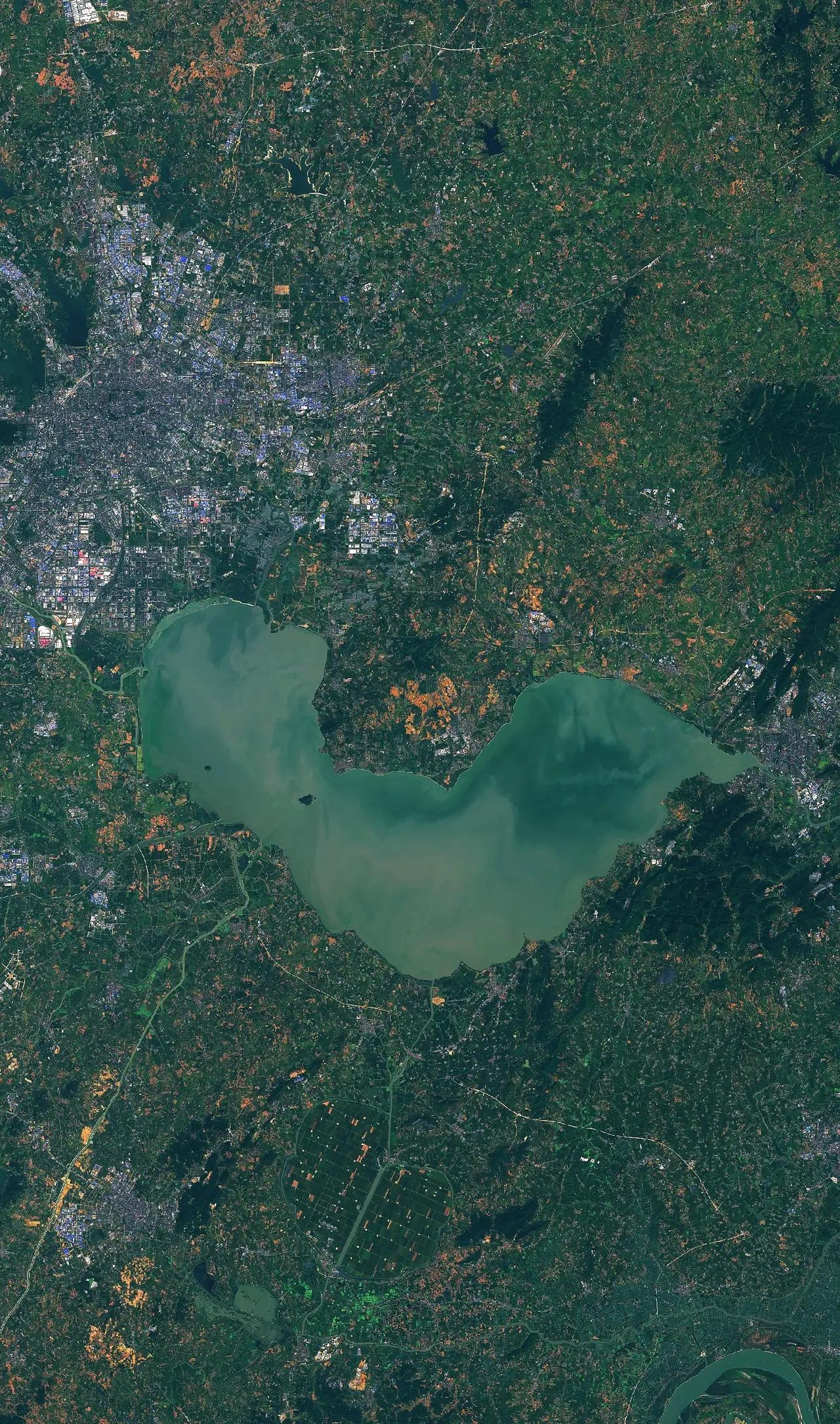 中国第五大淡水湖-巢湖最新卫星图（10.5）