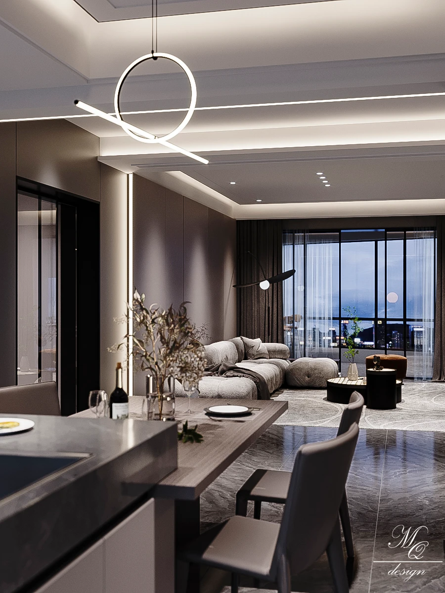 黑白灰是不过时的风格 轻奢黑白灰平层设计