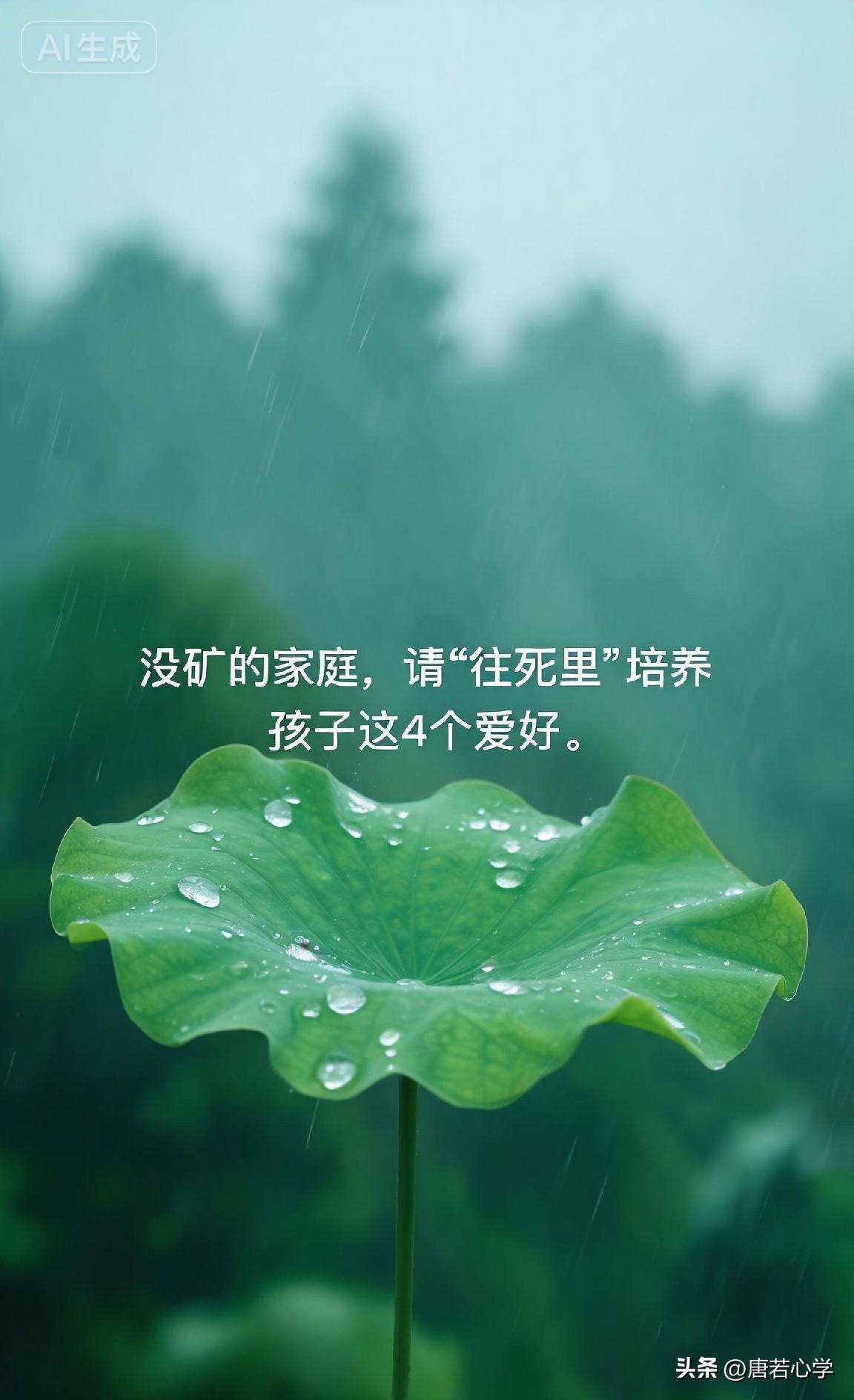 没矿的家庭，请"往死里"培养孩子这4个爱好。

你一定见过这样的孩子，或者在某些