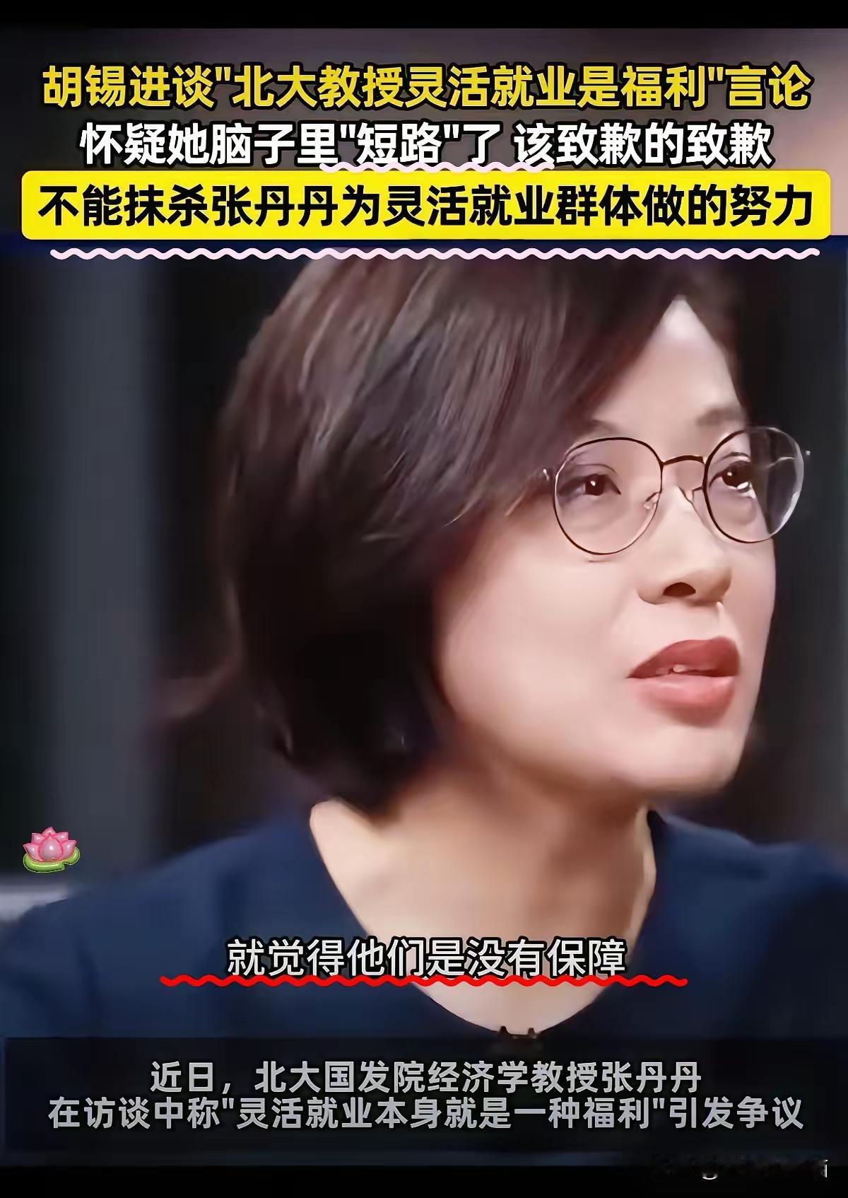 张丹丹说“灵活就业是福利”，怎样改变知识分子的高高在上的作风
北京大学的博导张丹
