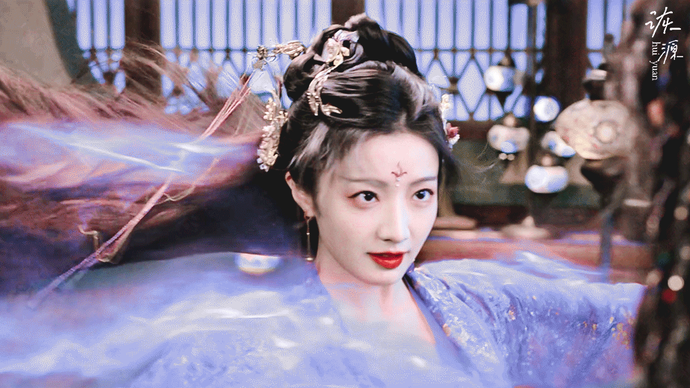 黄羿 《佳偶天成》左盈盈 / 动图▷EP18-01 紫衣+花钿-紫烟围绕 预告绝