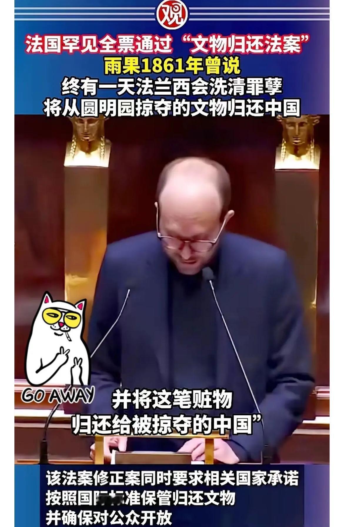 法国全票通过文物归还