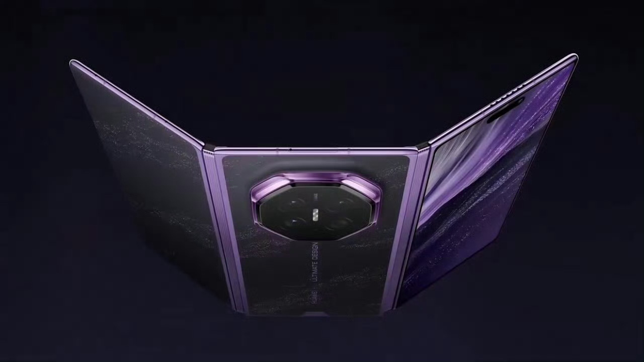 华为Mate XT2三折叠采用G字形折叠，相比之前，多了一块外屏，之前的外折设计