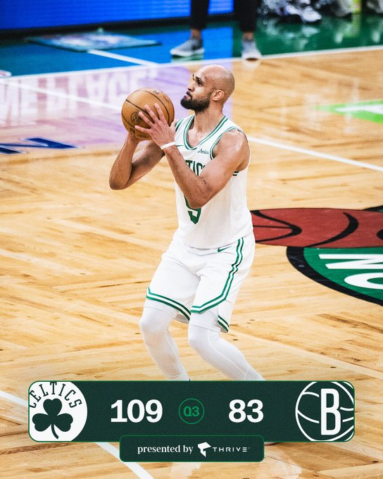 三节战罢，我们以109-83领先篮网波士顿凯尔特人 ｜DifferentHere