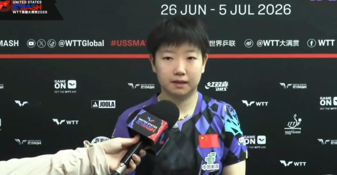 没想到，莎莎竟然给王楚钦下任务了，对于混双决赛，莎莎是这么说的，

莎莎说，
自