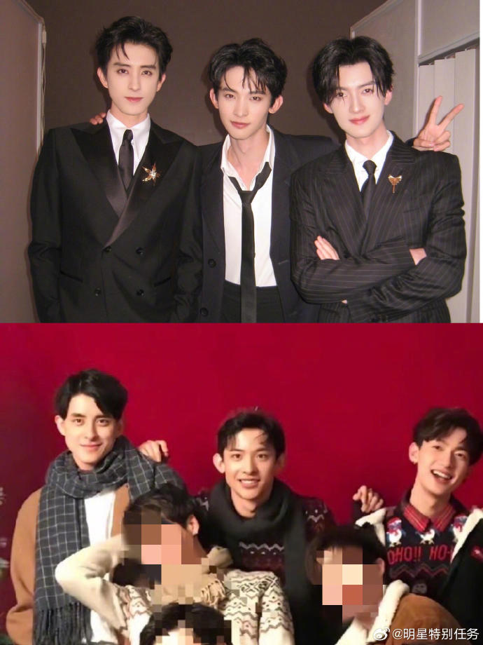 敖瑞鹏常华森陈鹤一同框旧照 青涩回忆杀！、、三位男神同框旧照曝光。果然是时光雕琢