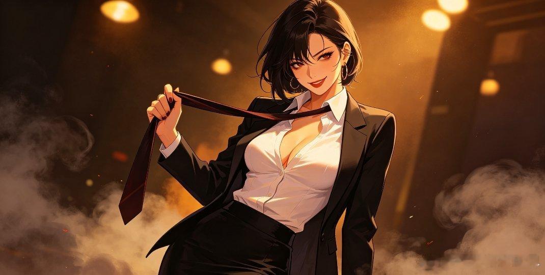 钟楚曦陈伟霆扯领带吻钟楚曦与陈伟霆的对手戏氛围感直接拉满，尤其是扯领带吻名场面，