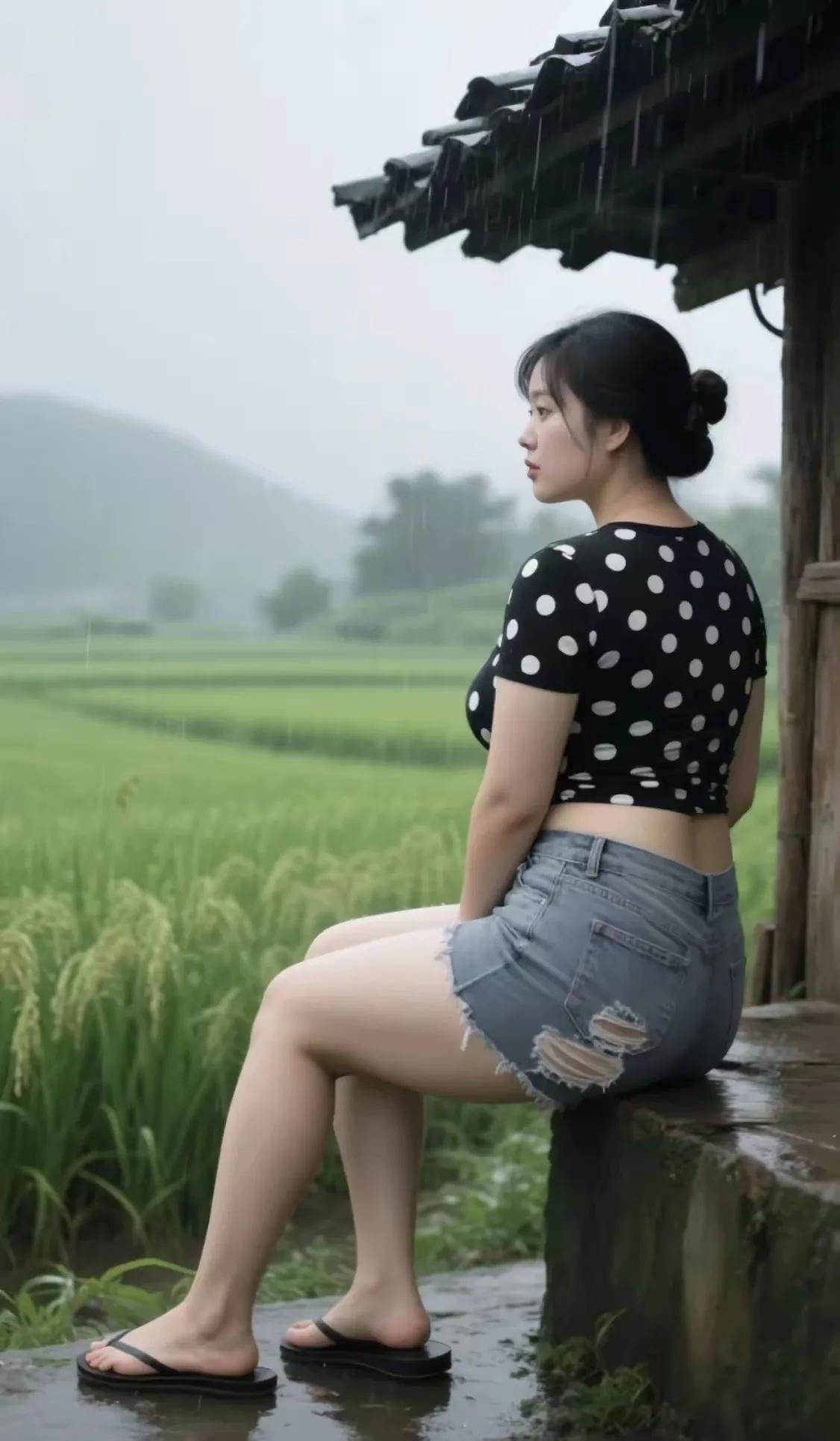 又一次回到我的小村庄，在这里出生，在这里成长，在这里放牛，在这里插秧。这里有我的