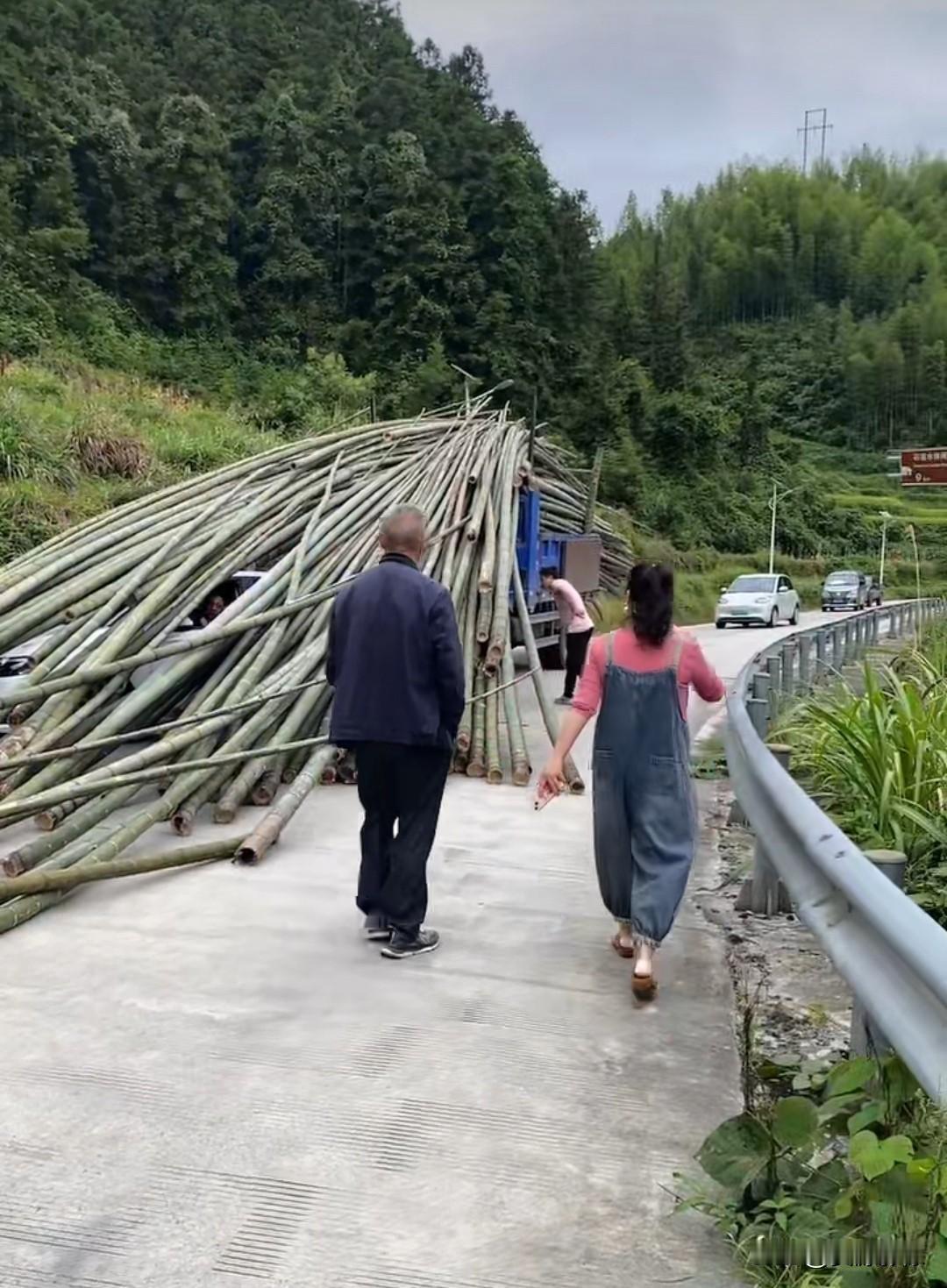 今天下午去村里办点事，谁知道开车到半路，糟糕，堵车了。
    这是哪个大师开车