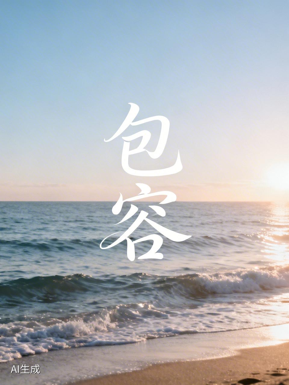 我要像大海一样，有宽广的度量去容纳不同的人和事，