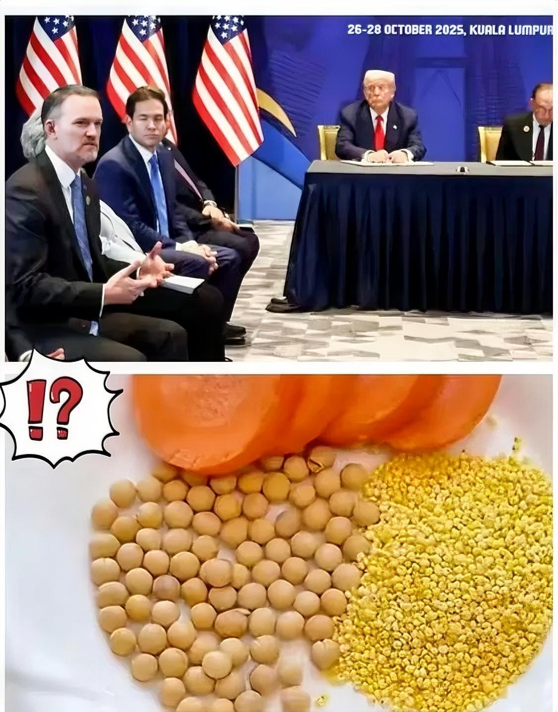 中国刚买了大豆，美国就背后捅刀！  
中美刚谈完，中国答应买1200万吨美国大豆