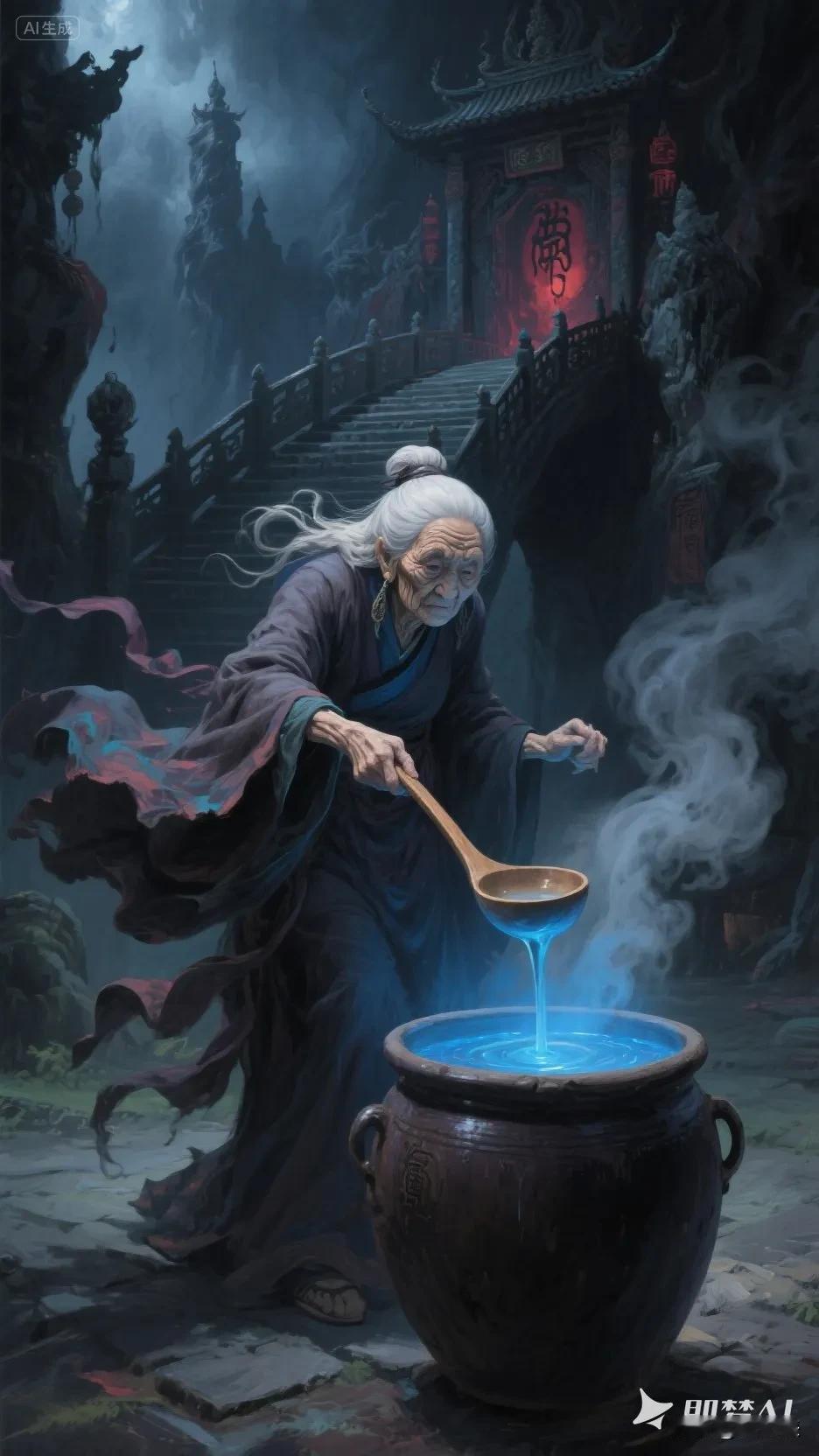 孟婆闹辞职
地府，孟婆嫌工资低，工作枯燥，想阎王辞职，阎王告诉孟婆：现在工作难找