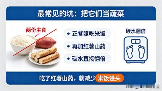 红薯山药当主食，越吃越胖？很多人第一步就错了