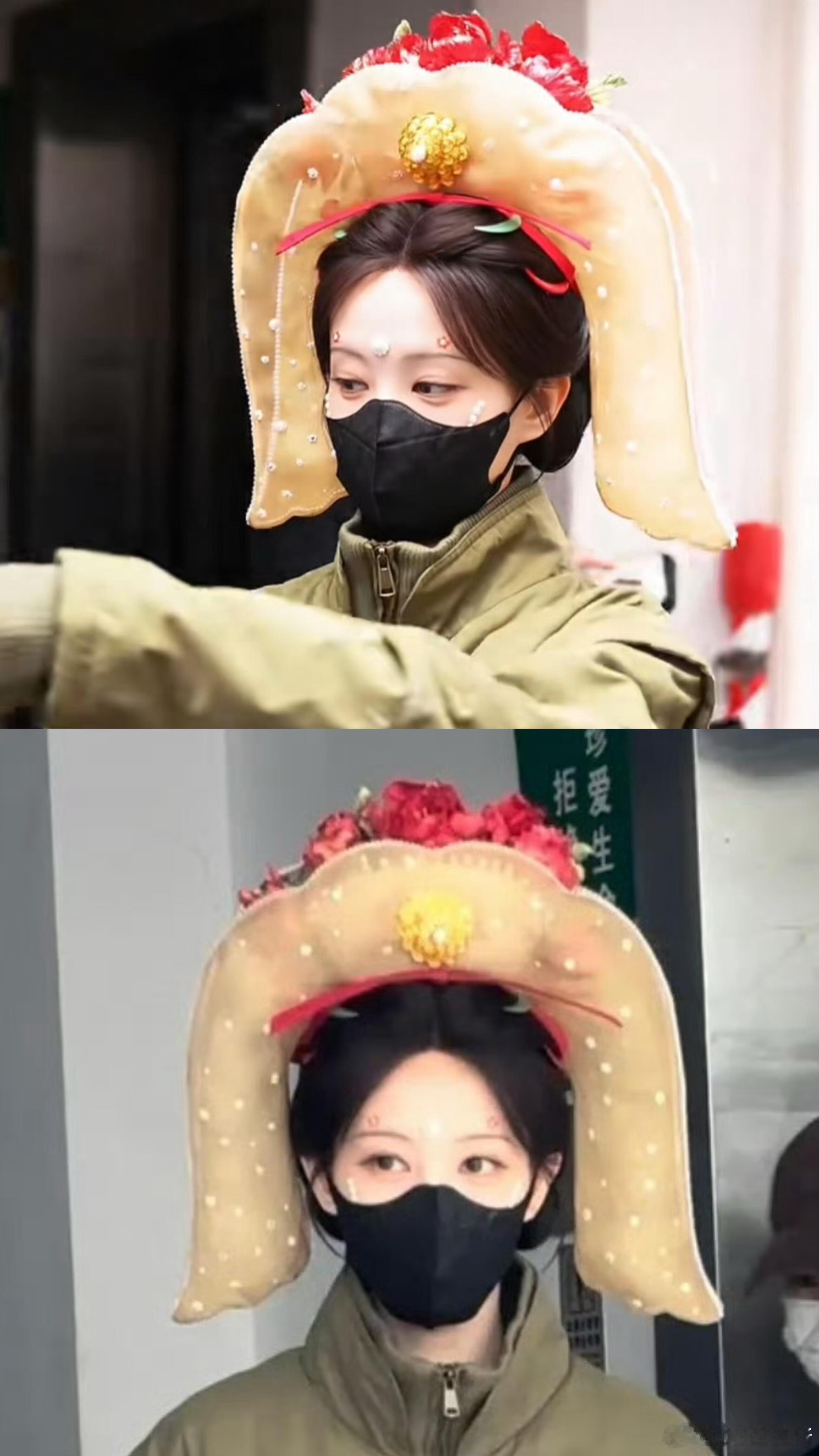 李一桐《金枝》垂肩冠造型🈶造型：易小雅李一桐