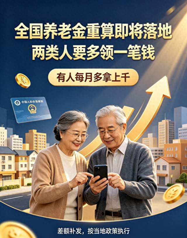 全国养老金重算即将落地！两类人要多领一笔钱，有人每月多拿上千