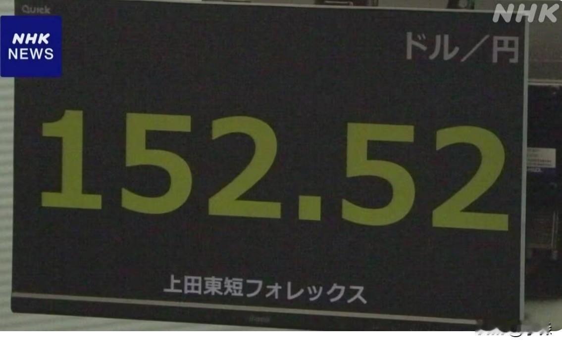 日元，又跌了。8日东京外汇市场上，日元对美元一度跌到1美元=152日元，创下近8