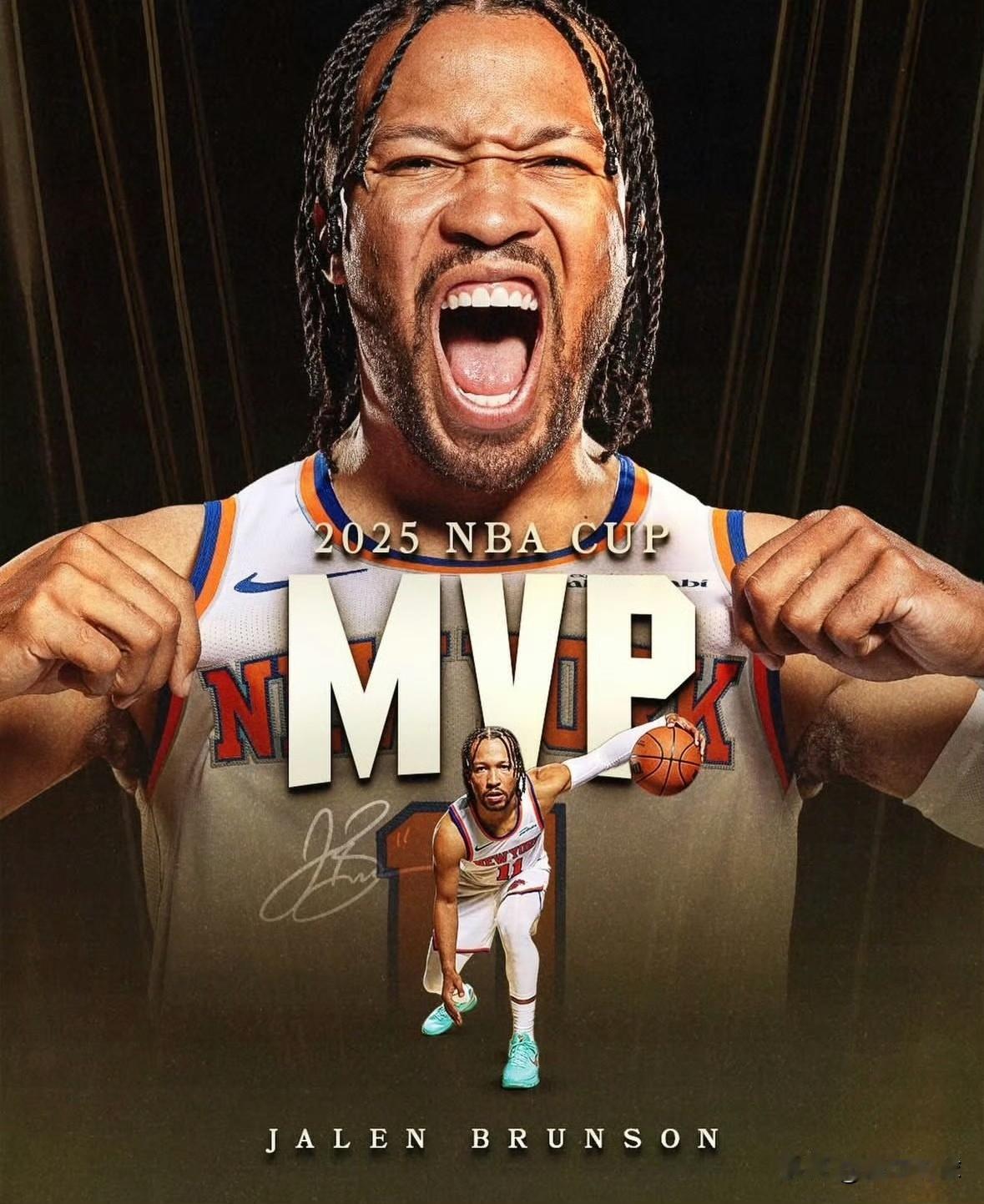 19比1！杯赛MVP投票结果出炉！

今天的NBA杯总决赛，尼克斯队以124-1