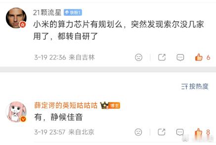 啊哈？小米的算力芯片？ 