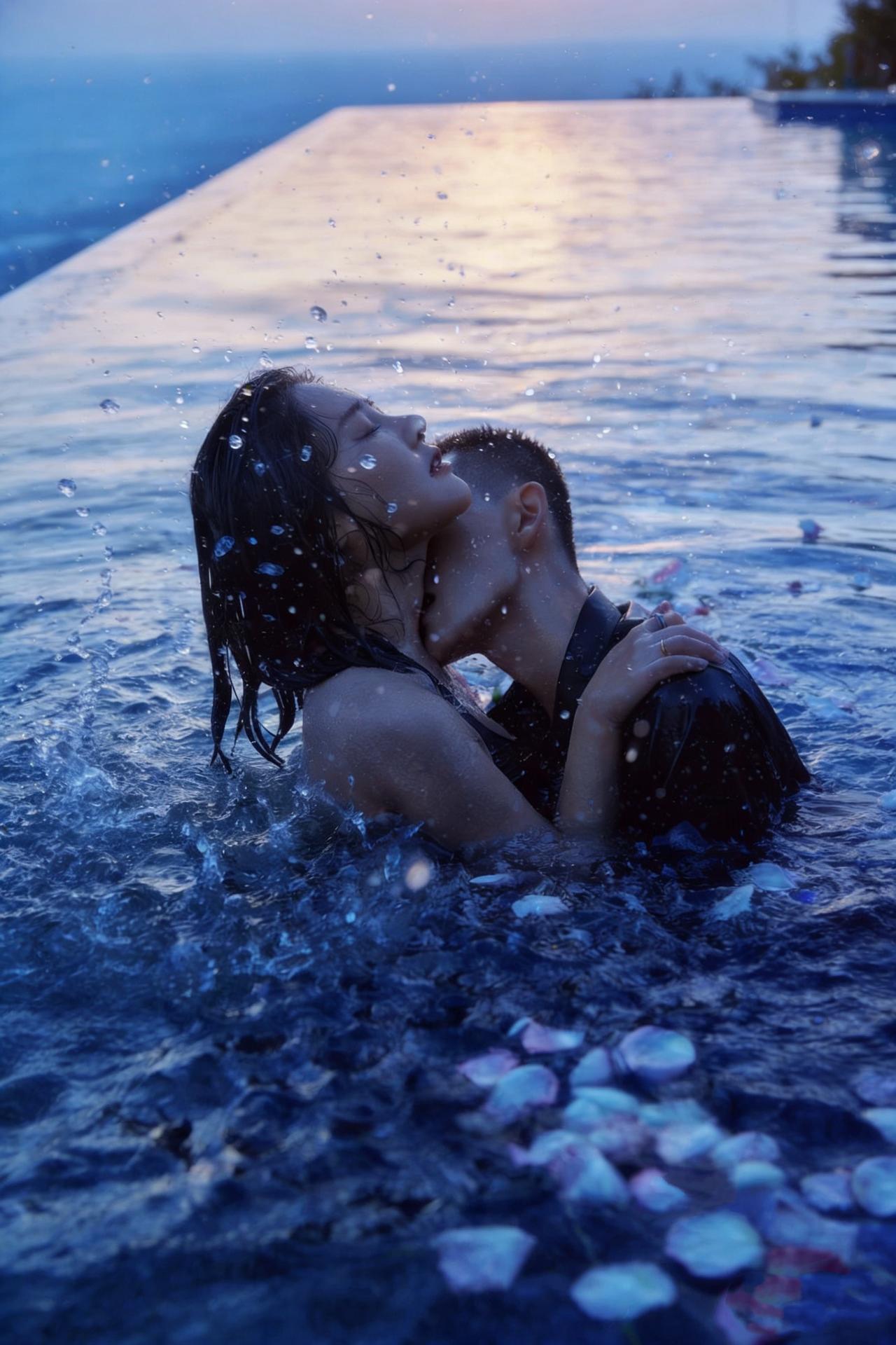 四十岁又怎样？即使明天是世界末日，我也要和你淋完最后一场雨～～～
水珠是我们的勋