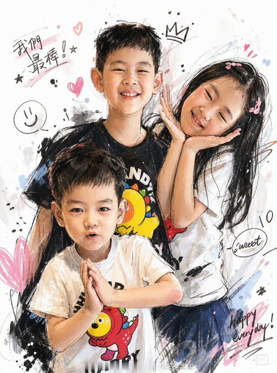 陈妍希六一晒孩子照片有一说一，小星星这颜值在内娱星二代里真的很能打！既有爸爸的英