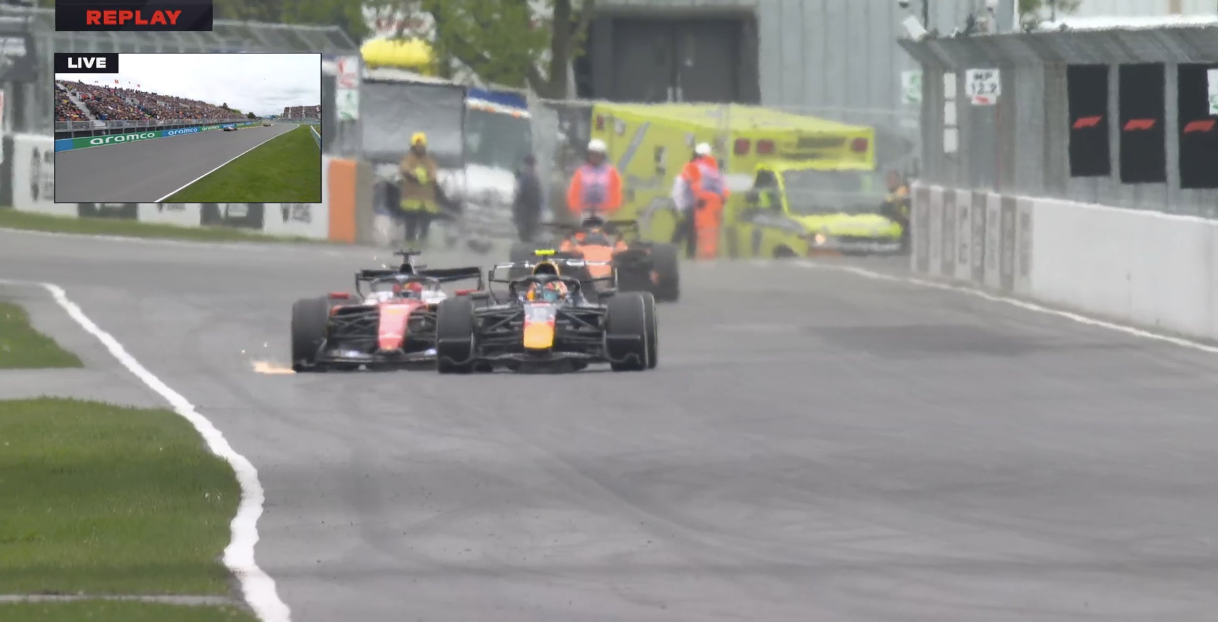 F12026F1加拿大大奖赛CharlesLeclerc 哈贾尔在赛后向勒克莱尔