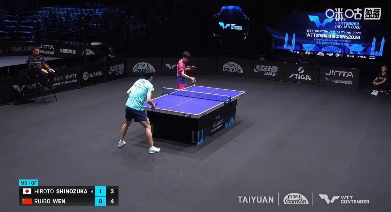 好！第二局温瑞博扳回来了！
前两局温瑞博🇨🇳4-11，11-6追平篠塚大登?