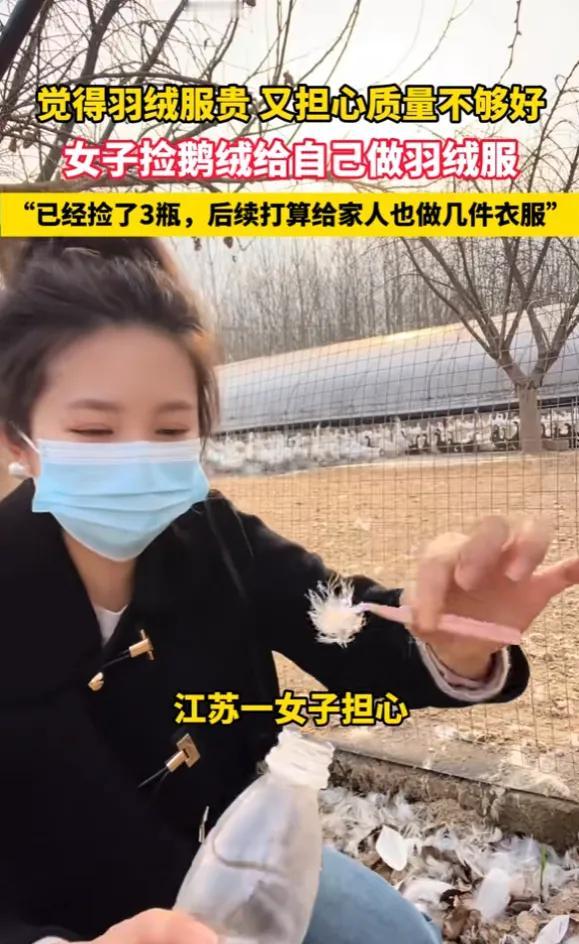 你怎么可以这么聪明？
刷到苏州小姐姐捡鹅毛准备亲手做羽绒服的视频，直接惊呆了，她