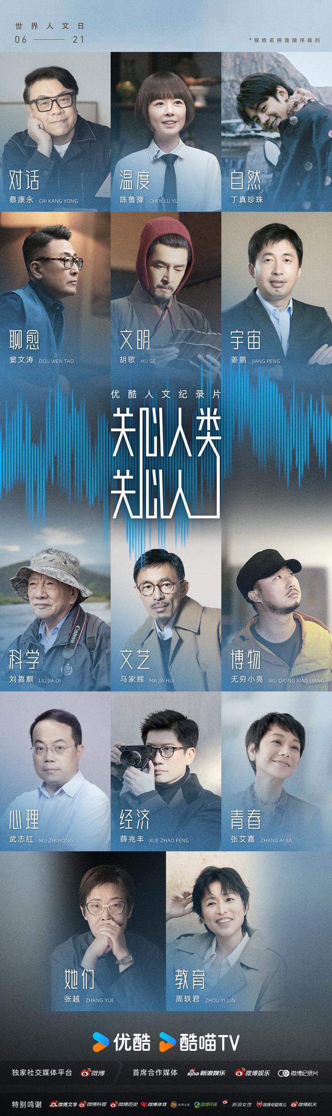 14位名人世界人文日集体发声优酷人文纪录片关心人类关心人优酷人文纪录片，是时代的