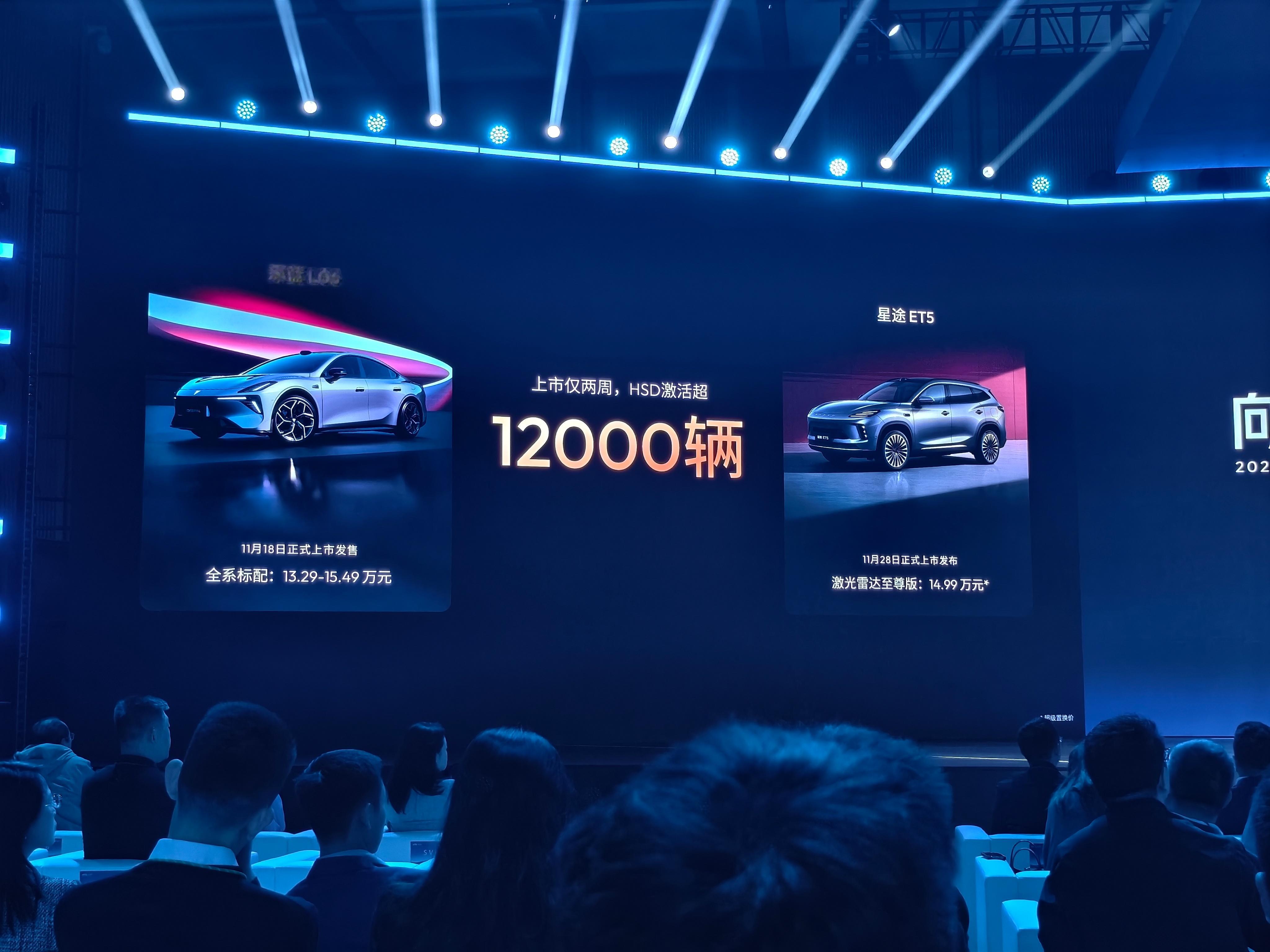 星途 ET5 和深蓝 L06 两台车上市仅两周，HSD 激活 1.2 万辆。这是