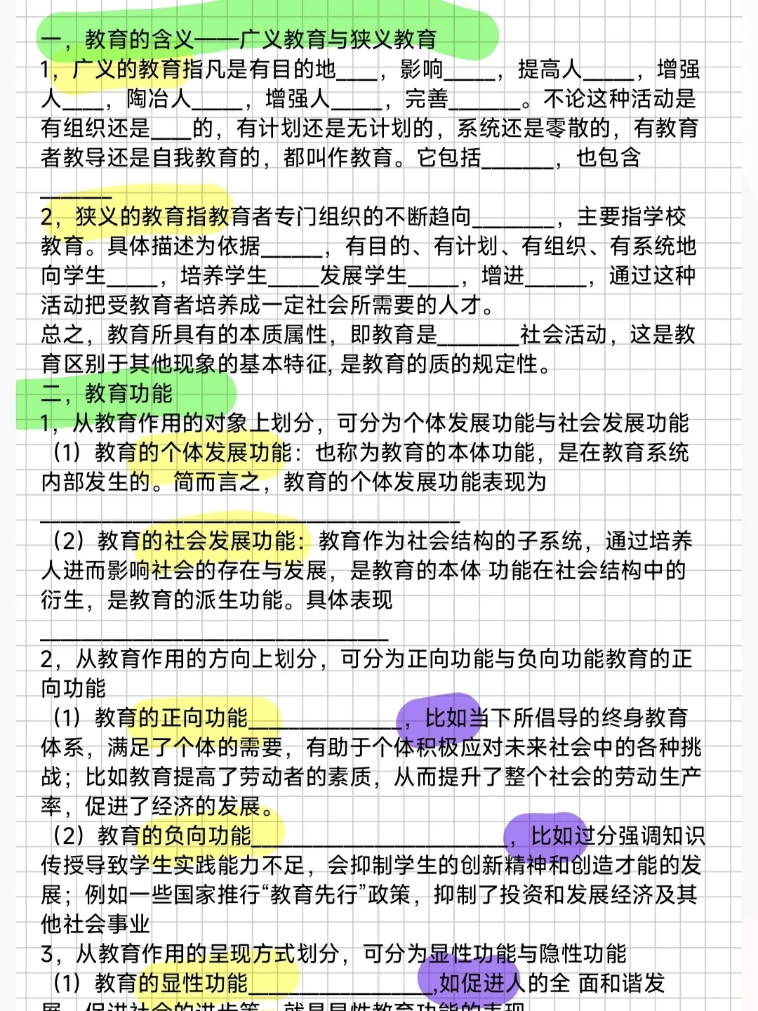 丹丹强化7.7  论述题语料复盘（挖空版）