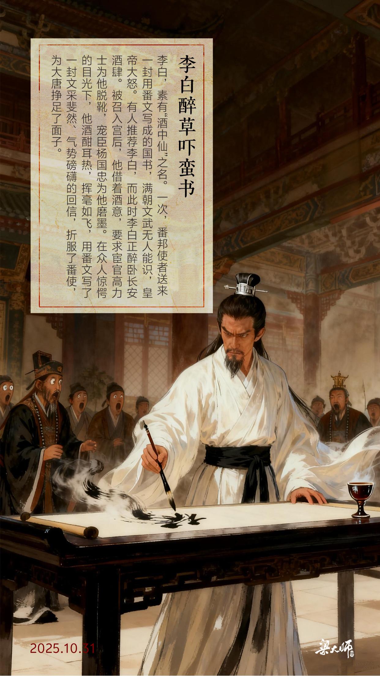 李白将个人英雄主义与国家盛世完美缝合。他笔下的“狂”不仅是才华，更是大唐“万国来