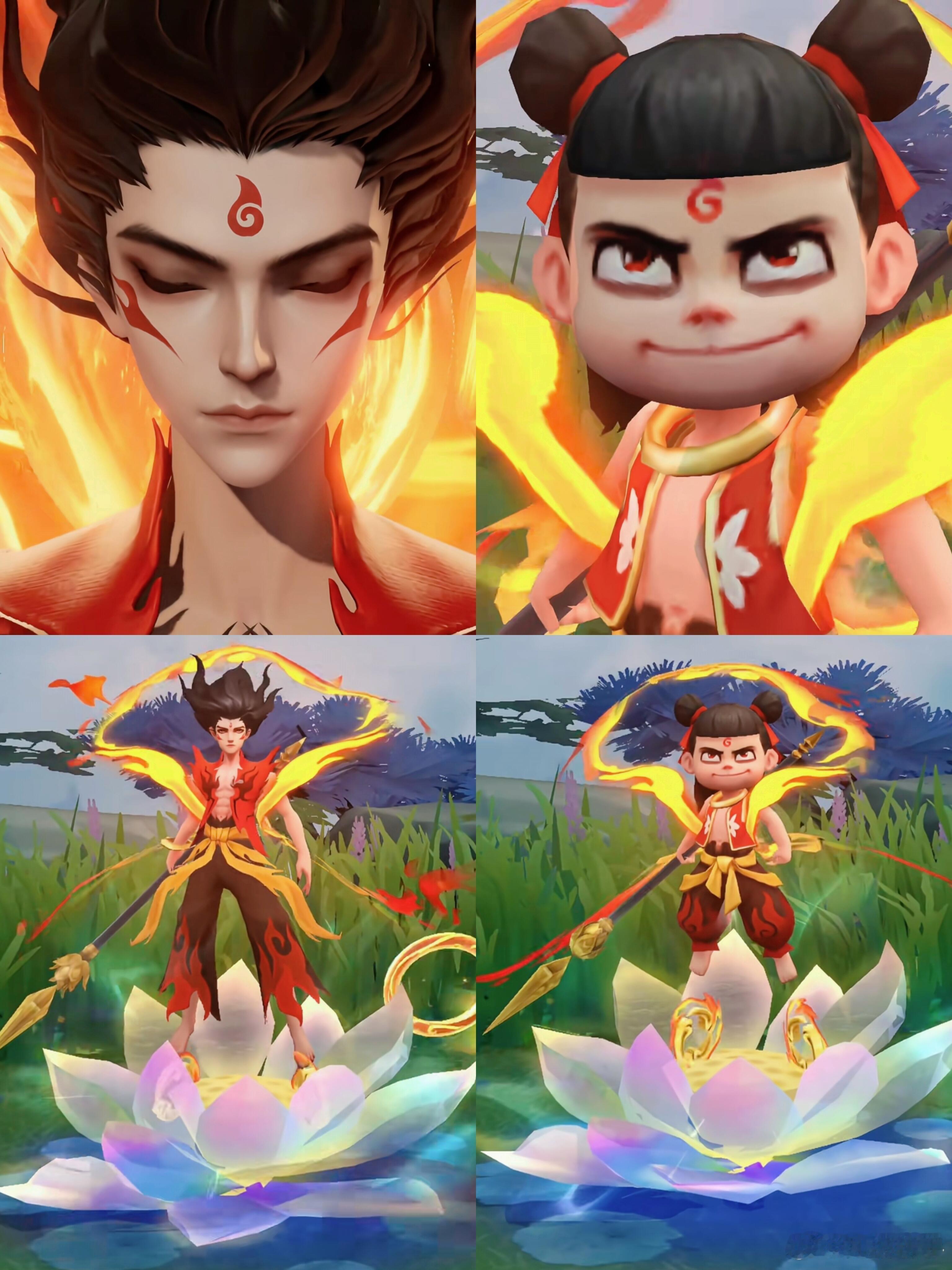 小哪吒在局内的表情还挺多的！王者局内的皮肤建模一般是不会给做表情的，因为局内的建