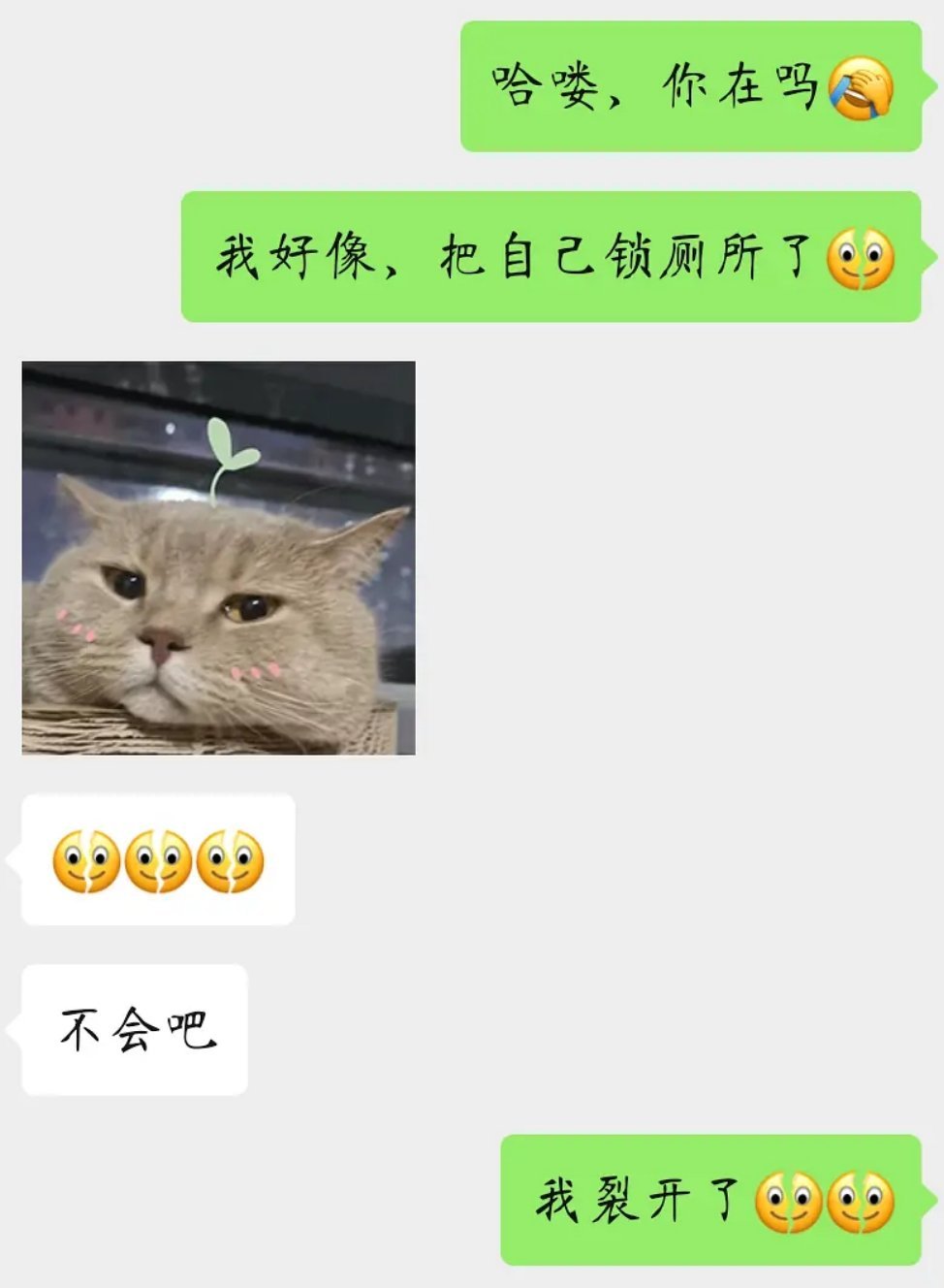 搬家第一天把自己锁厕所，刚刚认识的男生室友翻窗解救我本人刚刚搬家，室友目前是两个