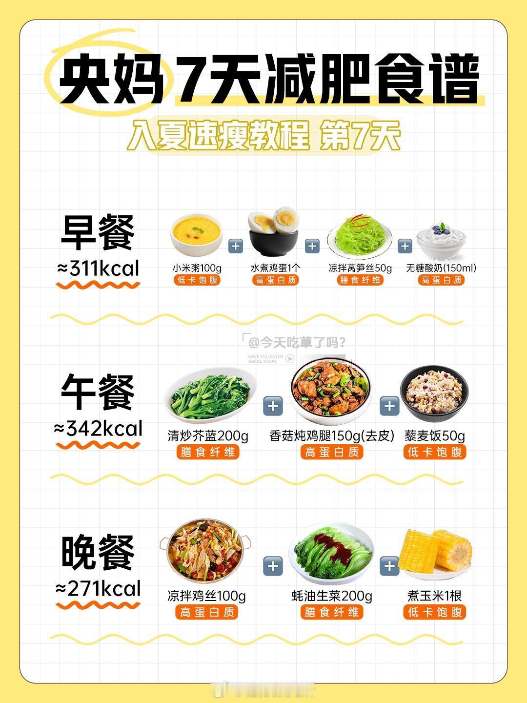 「仙女减脂食谱」来啦！1200大卡公式，懒人闭眼跟～✨🌈【官方超贴心指南！不用