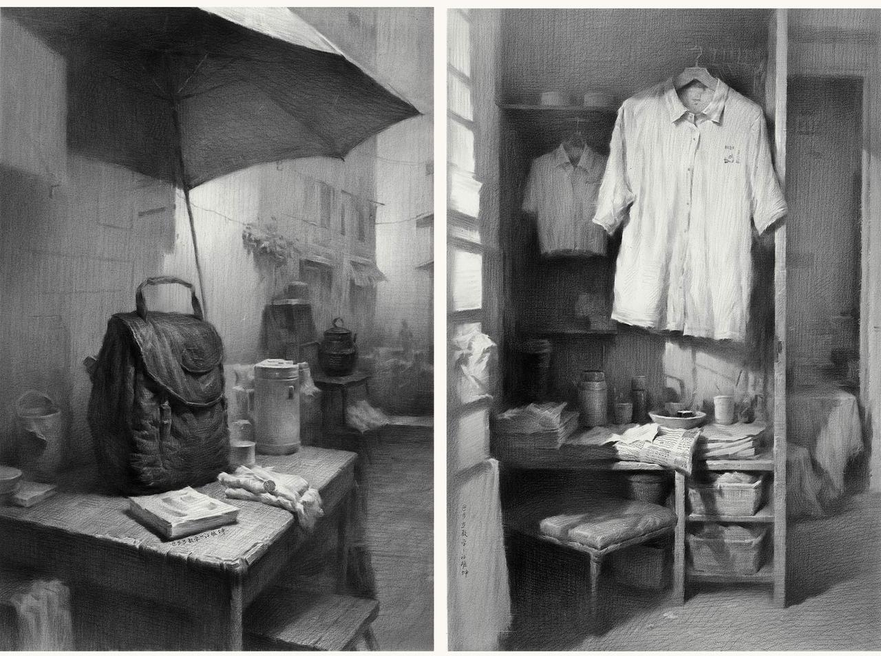 小场景素描，哪张分数更高一些？