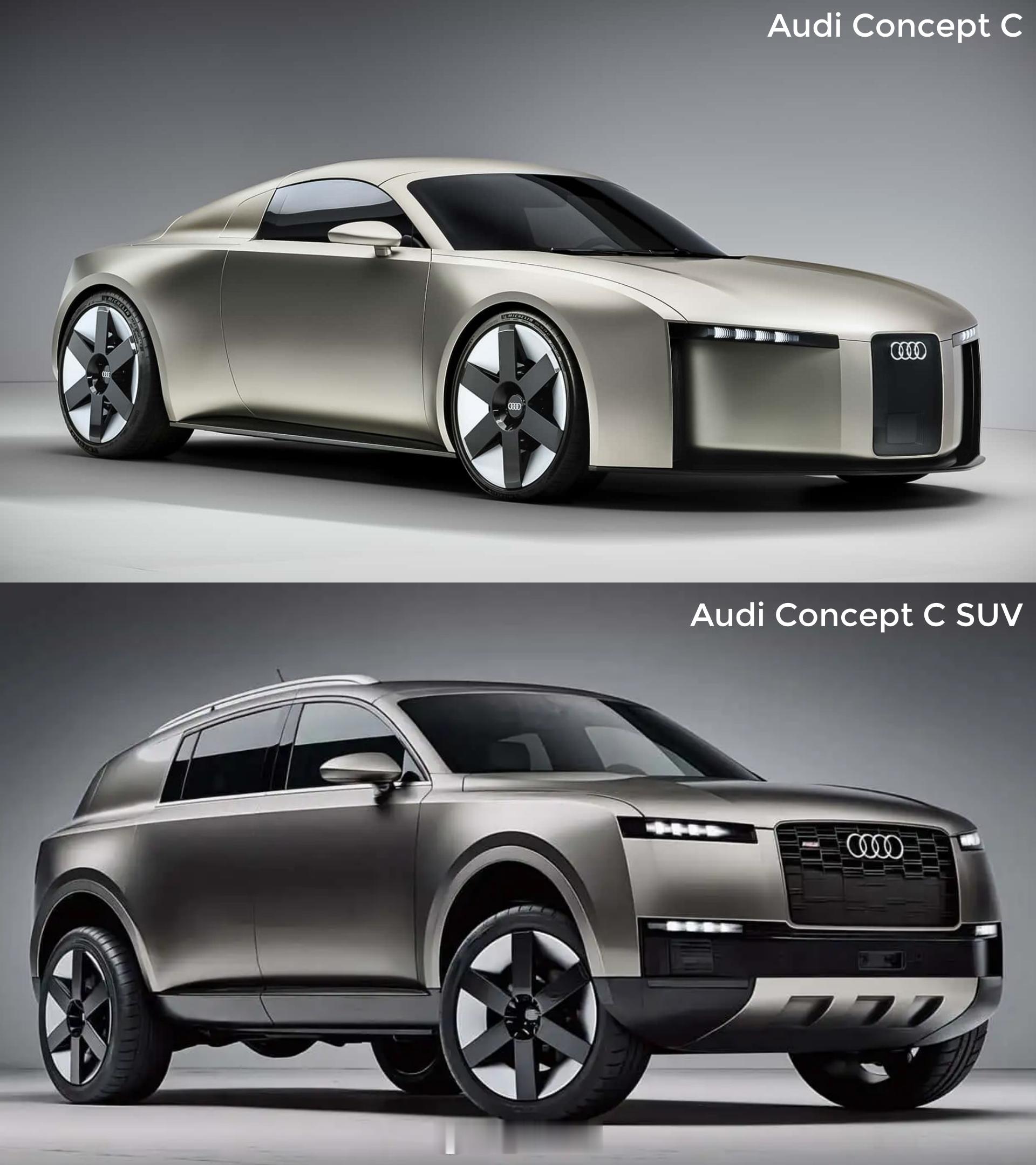 奥迪[超话]奥迪Concept C SUV效果图 按照奥迪Concept C概念