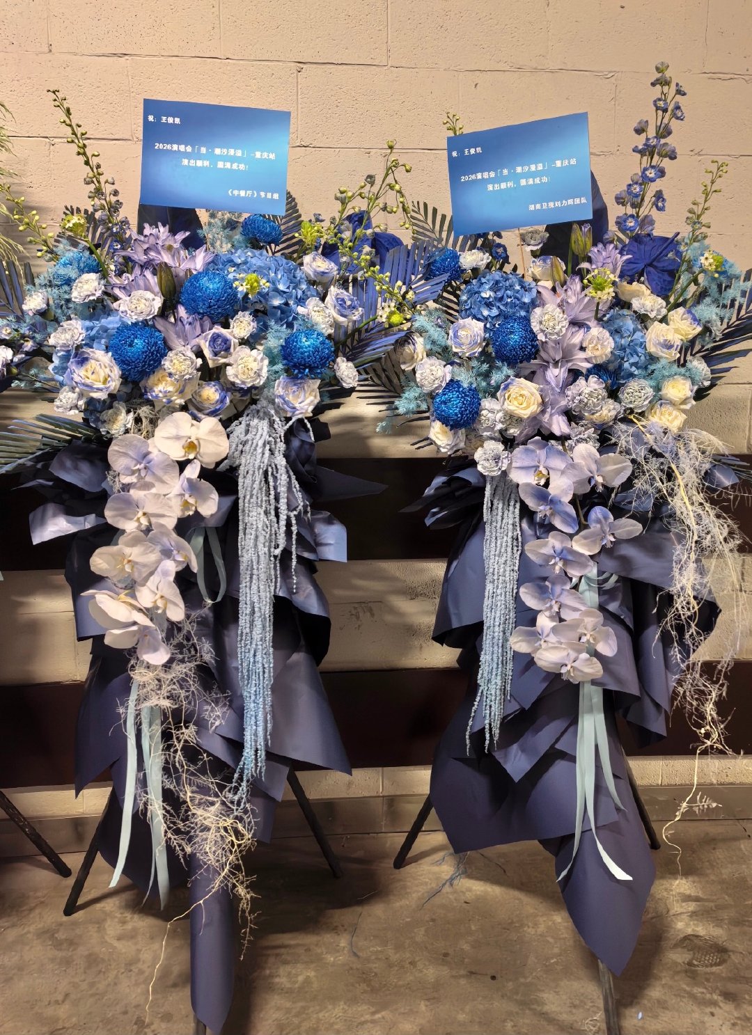 中餐厅祝王俊凯演唱会顺利中餐厅节目组给王俊凯演唱会送花篮啦！🎉祝王俊凯当潮汐漫