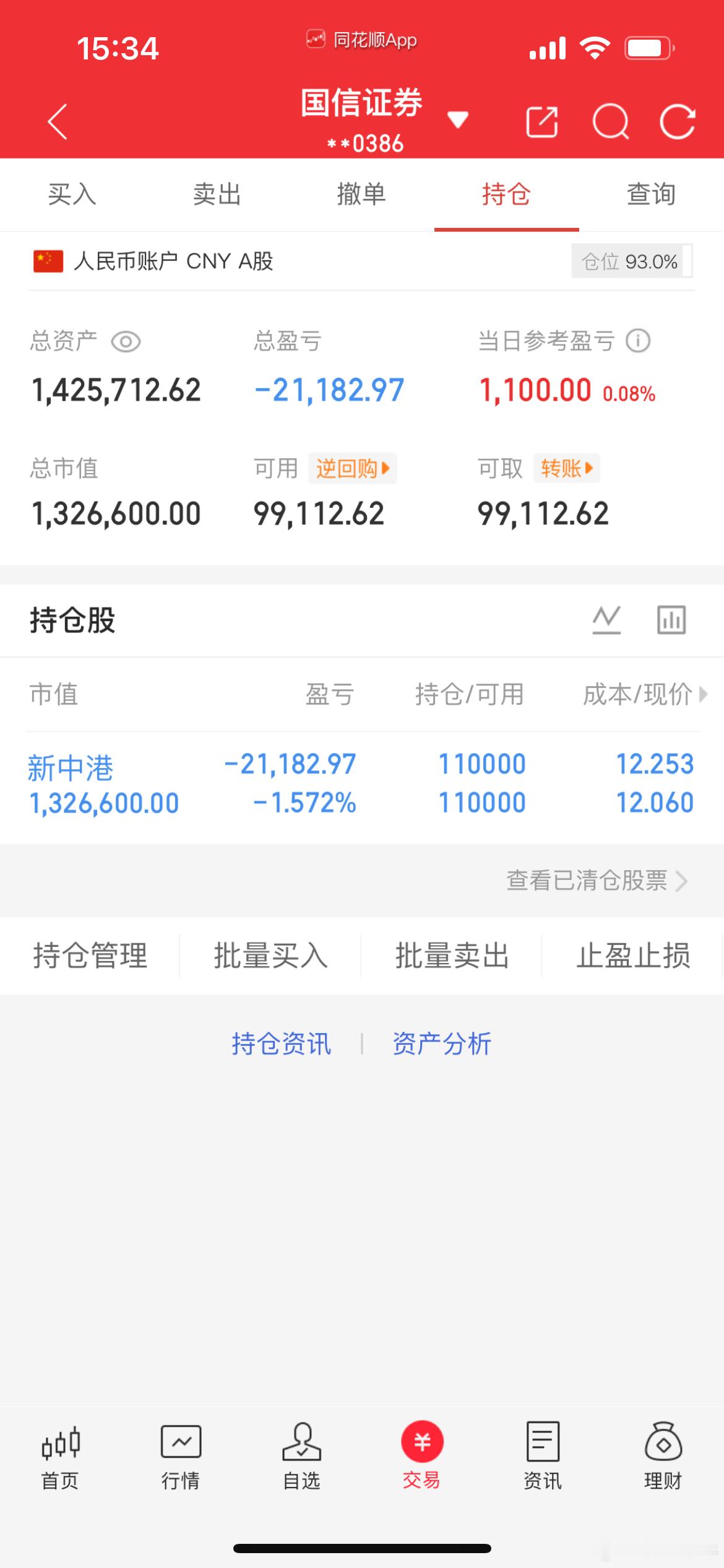 9月28日收盘记录成长蜕变，本金100w，挑战在股市一年翻8倍（第 39 天）！