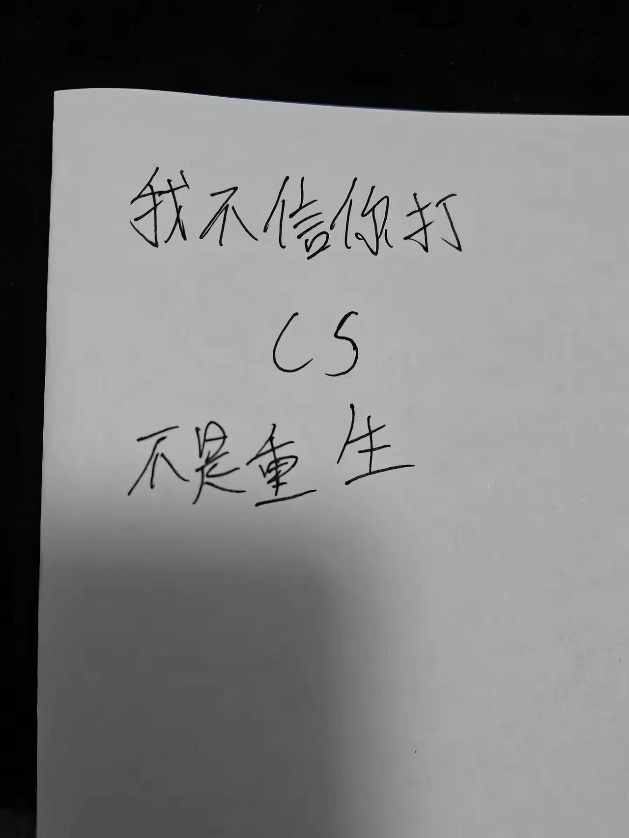 你打的是什么 。手写是一种表达   重生