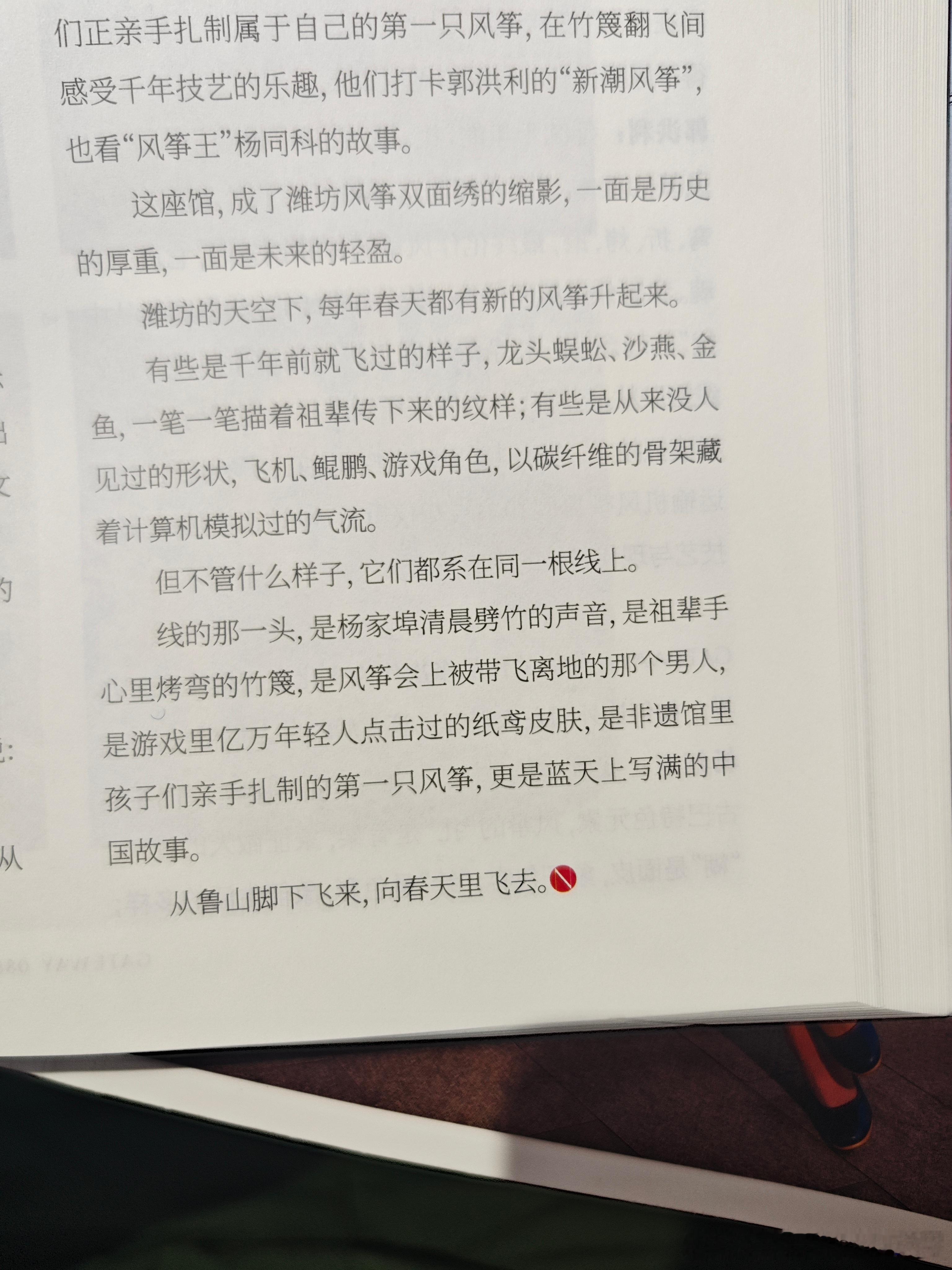 这是我在飞机杂志上看到过，写的最好的文章结尾了。 