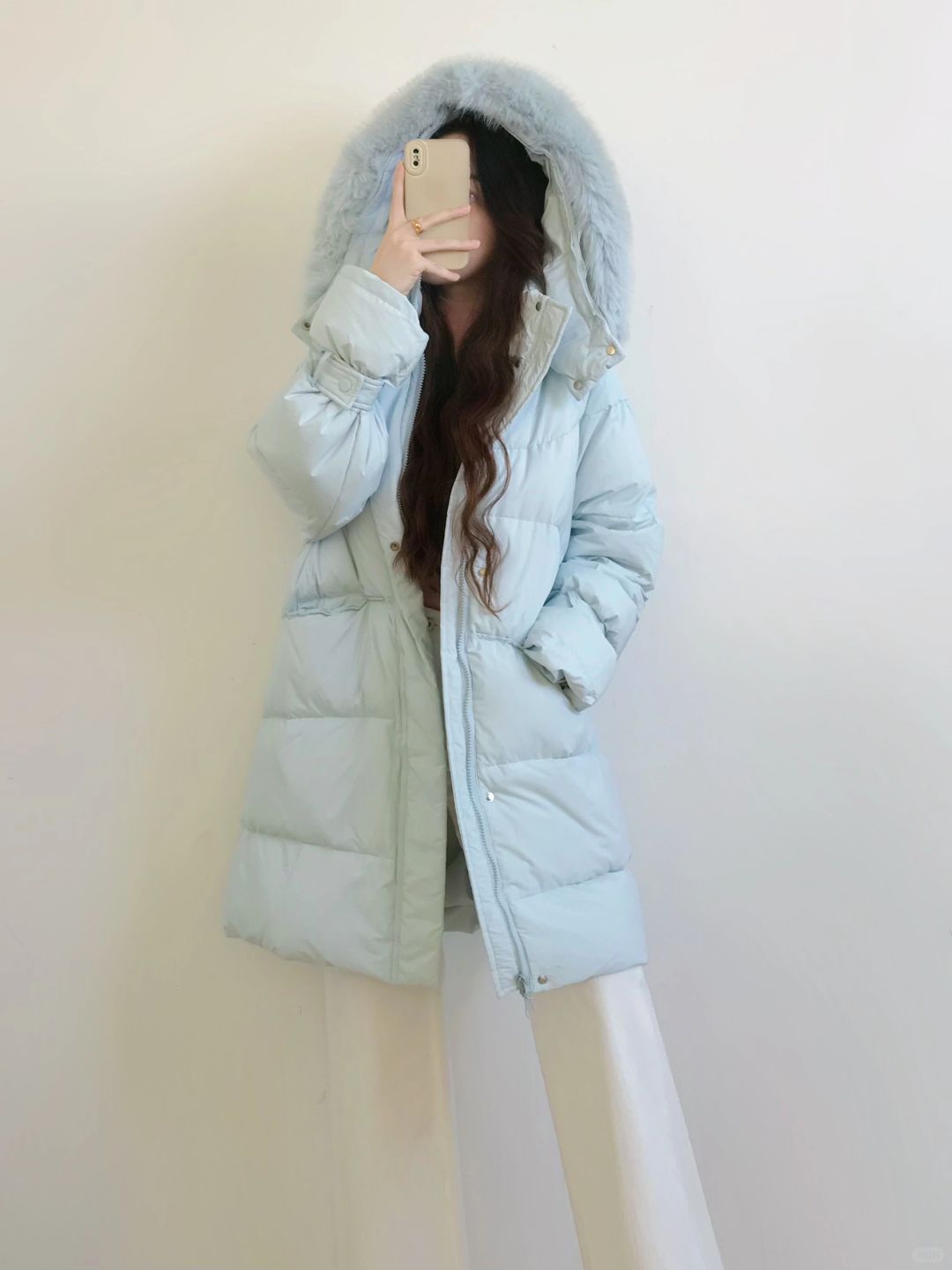冬日氛围感🧊baby蓝羽绒服好适合小个子耶！