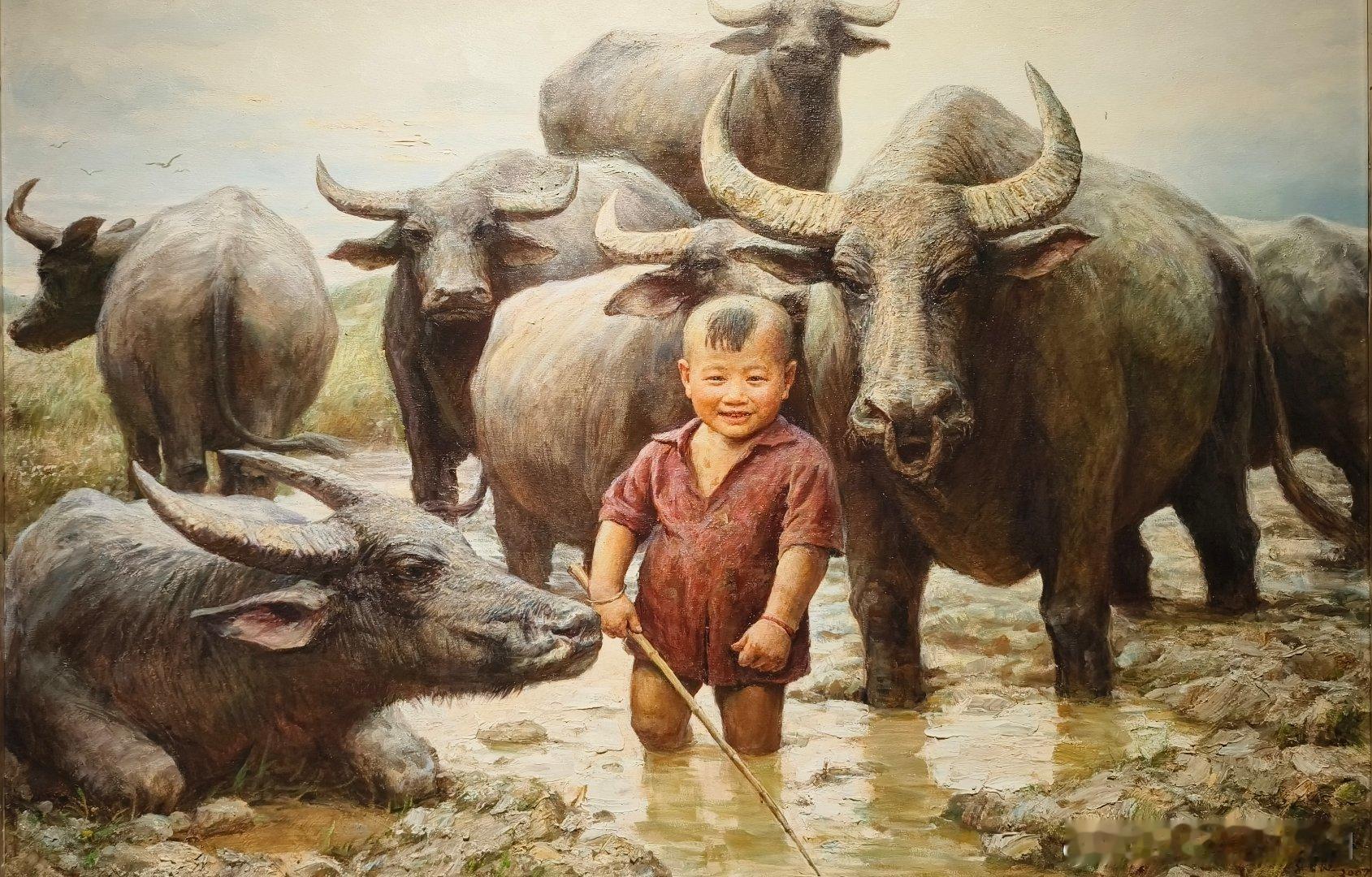 湖南长沙  李自健美术馆​《人性与爱》李自健油画 ​​​