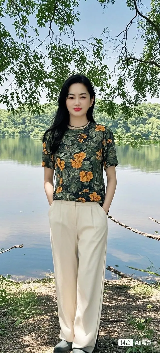 穿搭 花T恤 减龄气质