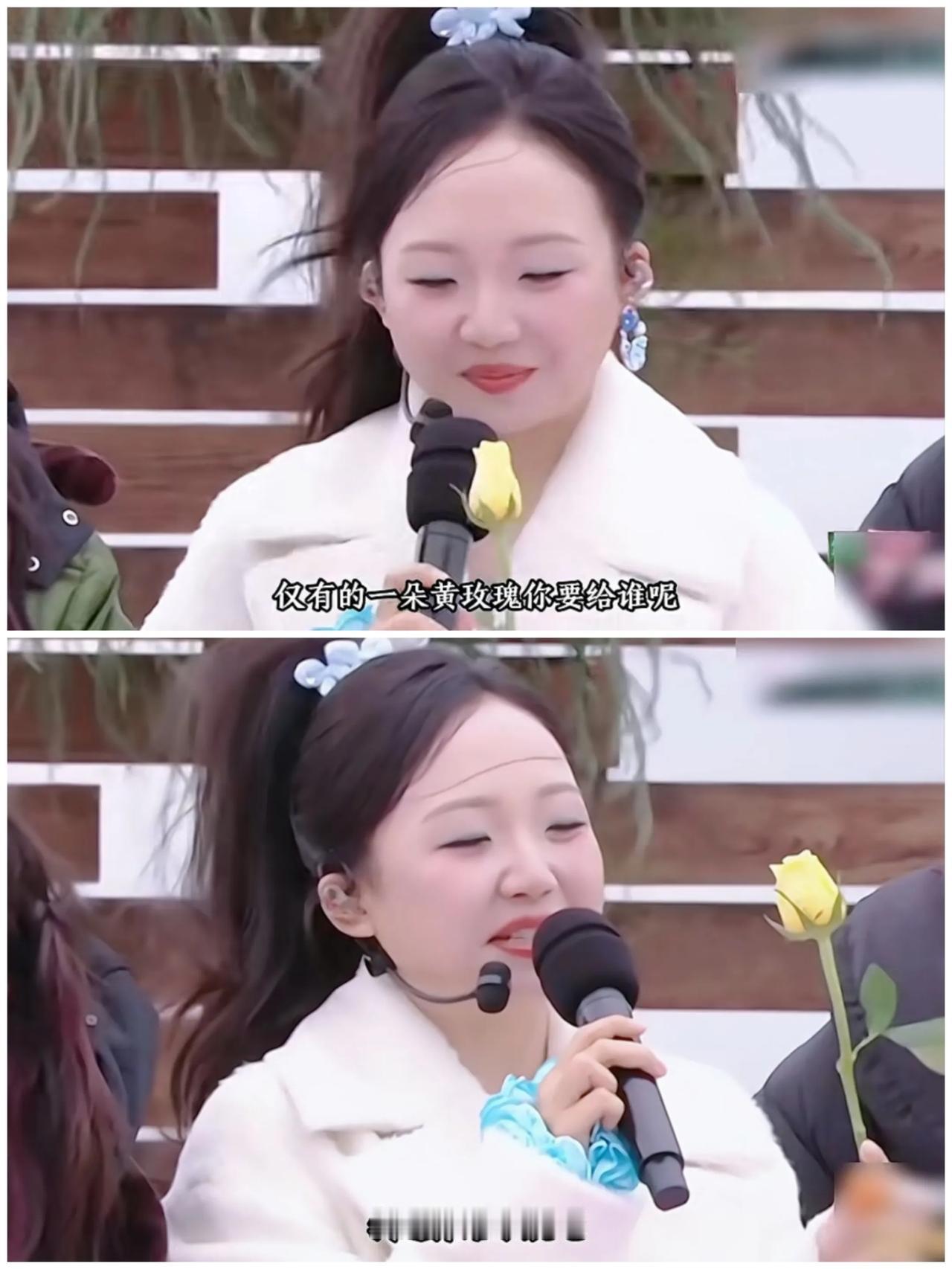 李嘉琦这个举动，大家都看“傻眼”了

主持人问李嘉琦“仅有的一朵黄玫瑰你要给谁呢