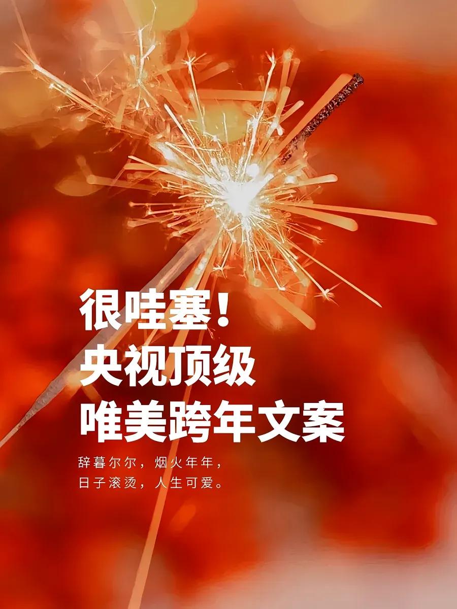 再见，2023！你好，2024！
💝央视绝美跨年文案，公主请收藏
😘接下来的