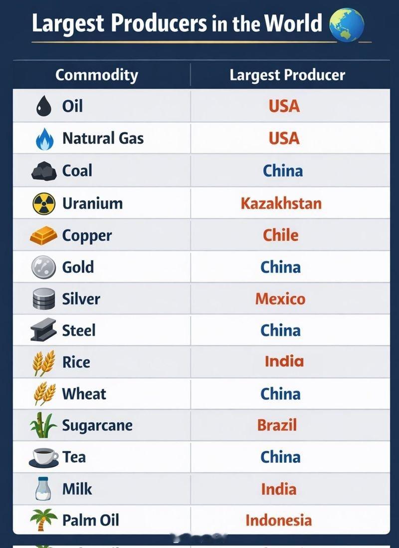 🚨世界最大生产商🚨老常政经数据可视化