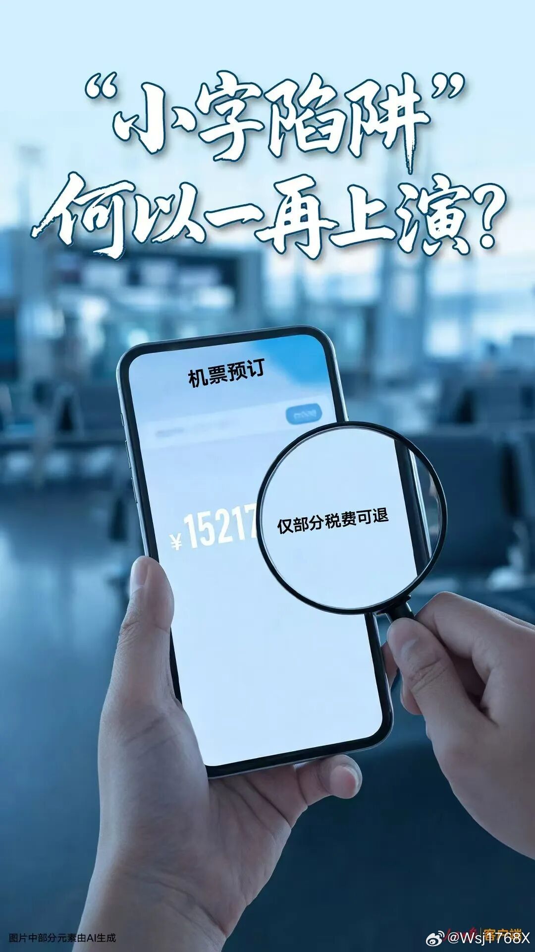 近日，消费者林先生通过第三方平台购买机票，因行程变动申请退票时，才发现购票页面上