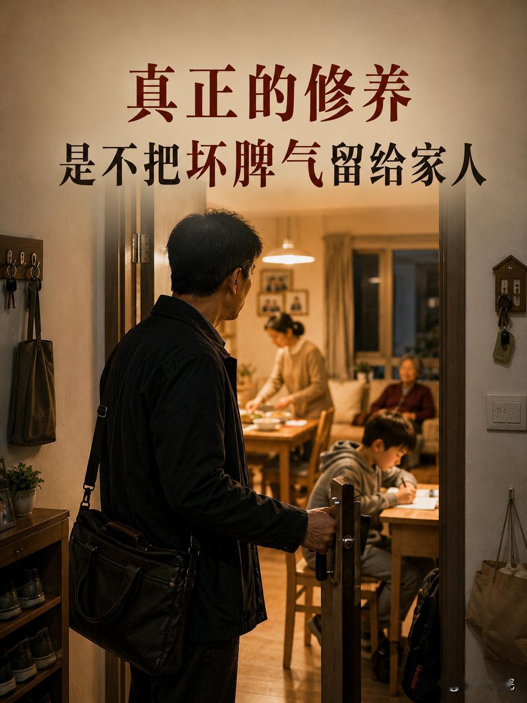 读南怀瑾才明白：一个人最大的修养，是不把坏脾气留给家人

老马在单位是出了名的好